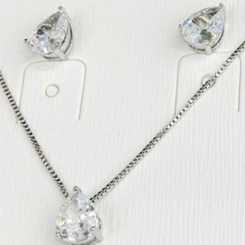 CONJUNTO RODIO GOTA P ZIRCONIAS