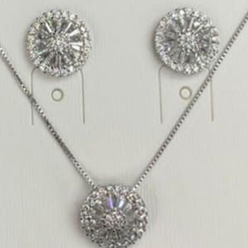 CONJUNTO RODIO PIZZA P ZIRCONIAS