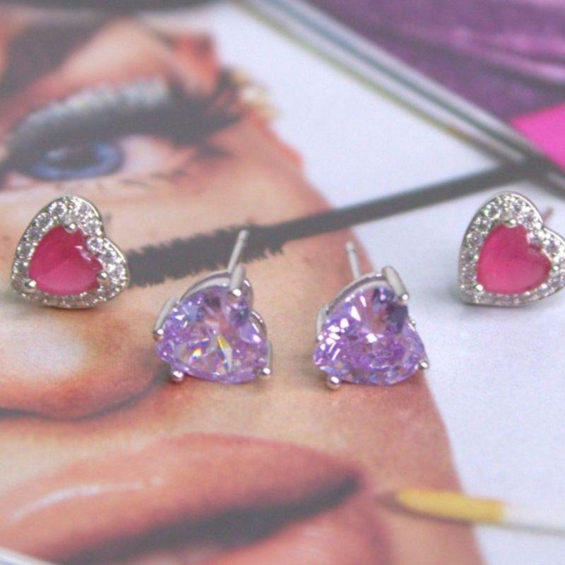 DUPLA CORAÇOES LILAS E PINK