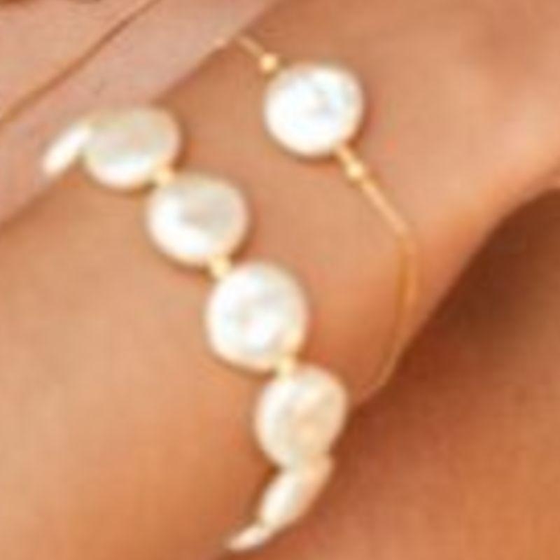 PULSEIRA LISA E PEROLAS