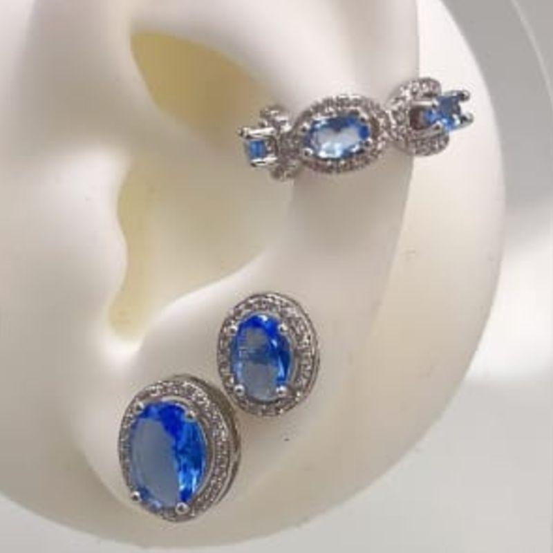 TRIO AZUL PIERCING FAKE