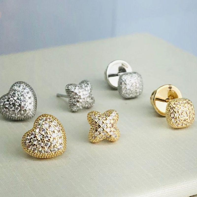 TRIO CRAVEJADO FORMAS OURO