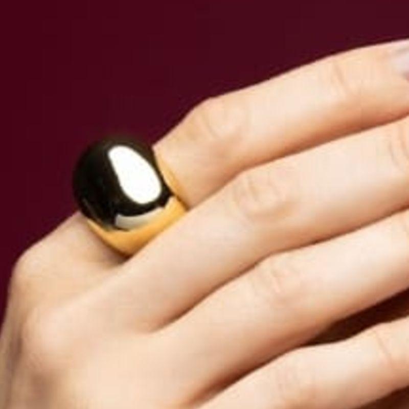 ANEL MAXI OURO LISO 22