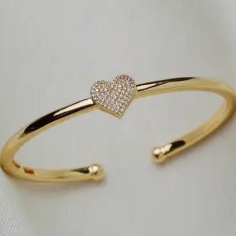 BRACELETE CORAÇÃO CRAVEJADO