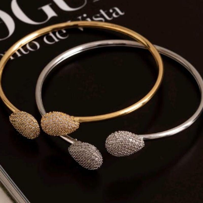 BRACELETE RODIO GOTAS CRAVEJADAS