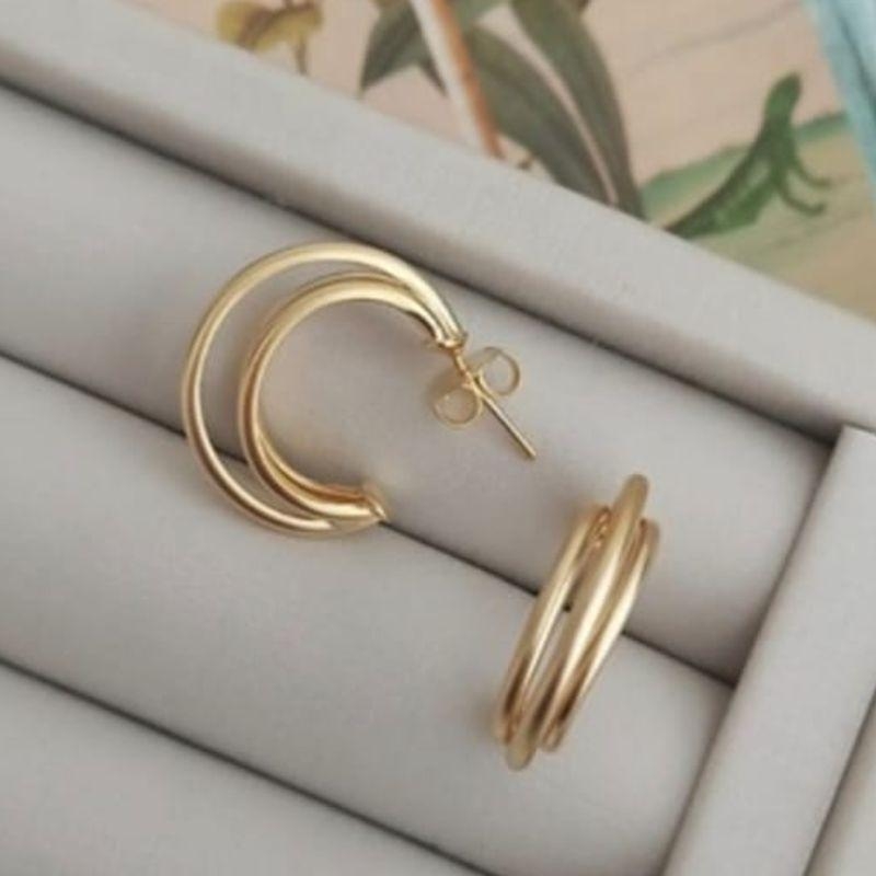 ARGOLA 3 FOSCO OURO