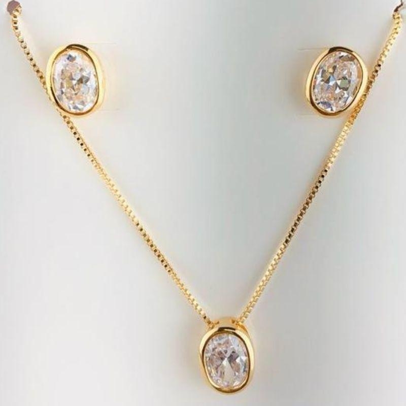 CONJUNTO ZIRCONIA OVAL