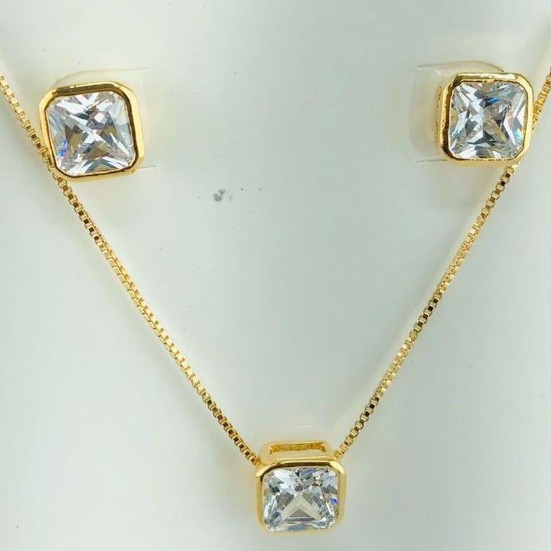 CONJUNTO ZIRCONIA QUADRADO