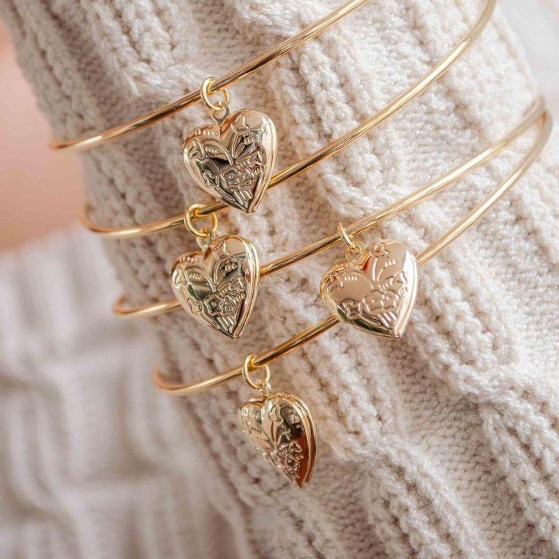 PULSEIRA BRACELETE RELICARIO CORACAO