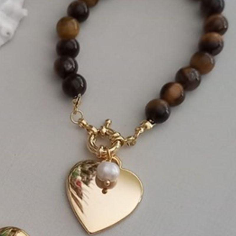 PULSEIRA OLHO DE TIGRE CORAÇÃO