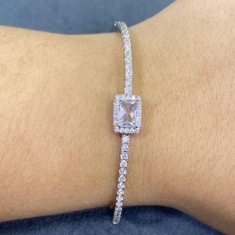 BRACELETE  CRAVEJADO RODIO