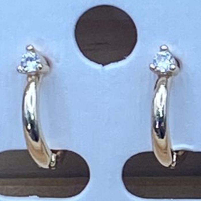 ARGOLA OURO SLIM PP ZIRCONIA PP