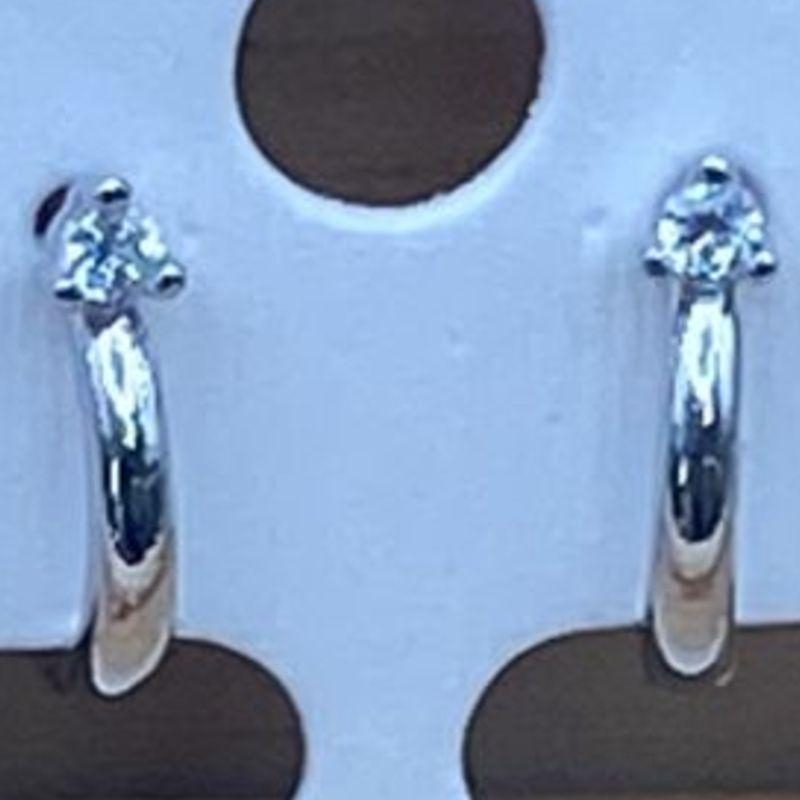 ARGOLA RODIO SLIM PP ZIRCONIA PP