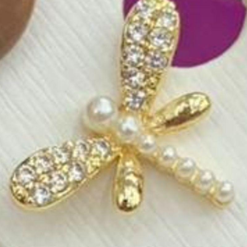 BRINCO OURO LIBELULA