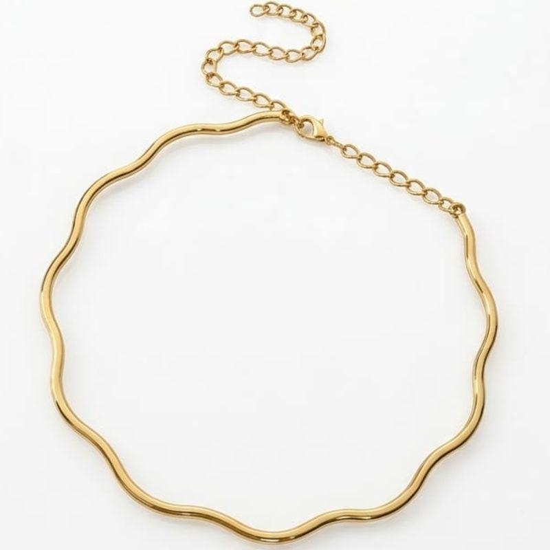 CHOCKER OURO ARO ONDAS VERNIZ ITALIANO