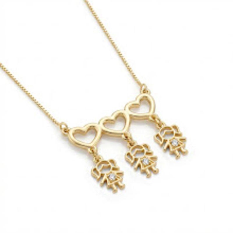 COLAR 3 MENINAS OURO