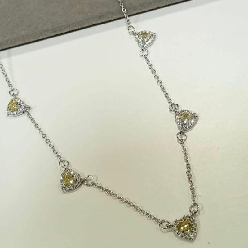 CONJUNTO RODIO CORAÇOES YELLOW FANCY