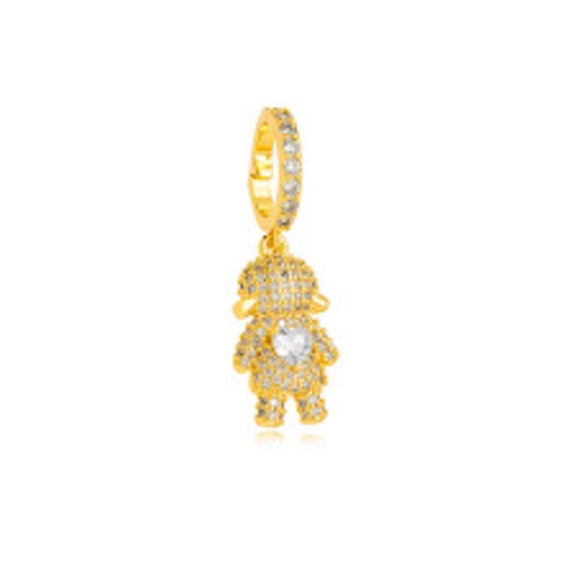 PINGENTE FILHA OURO CRISTAL