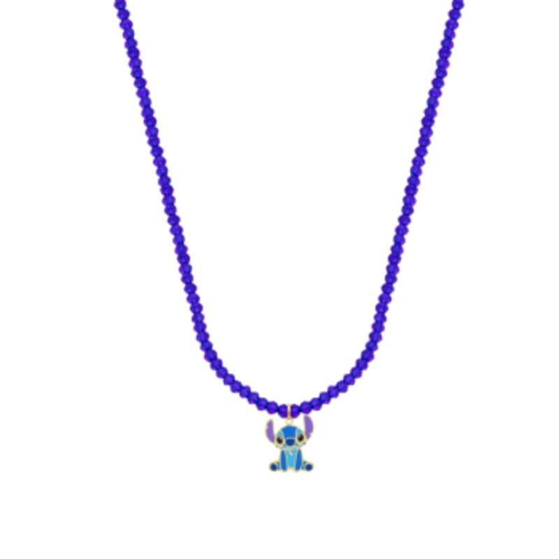 COLAR INFANTIL STITCH CRISTAIS AZUL