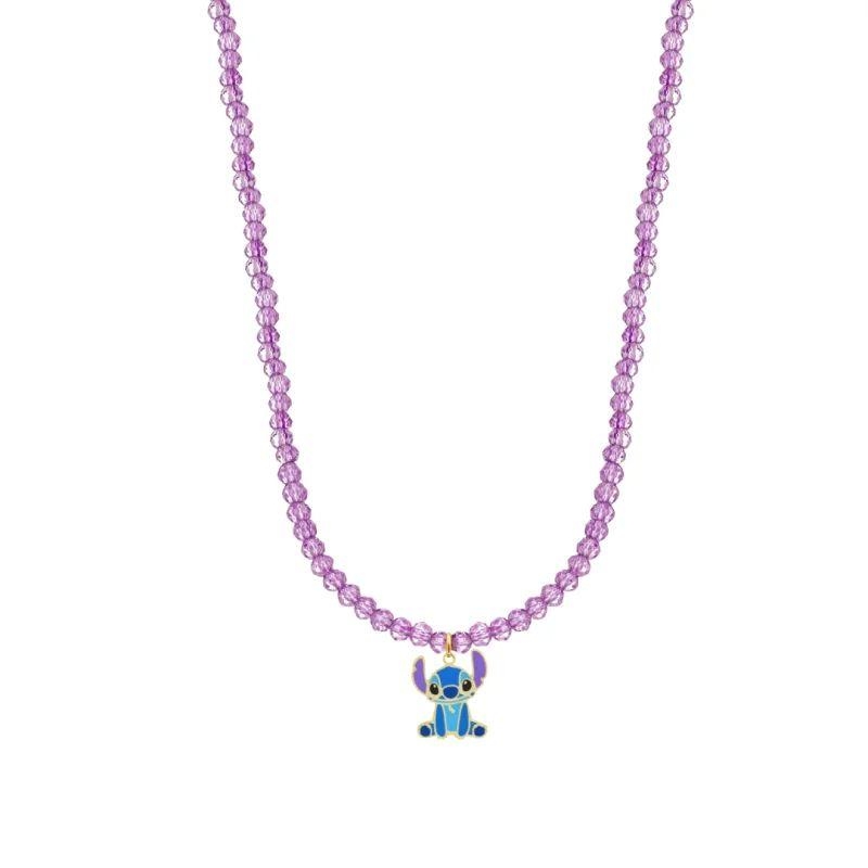 COLAR LILAS INFANTIL STITCH CRISTAIS