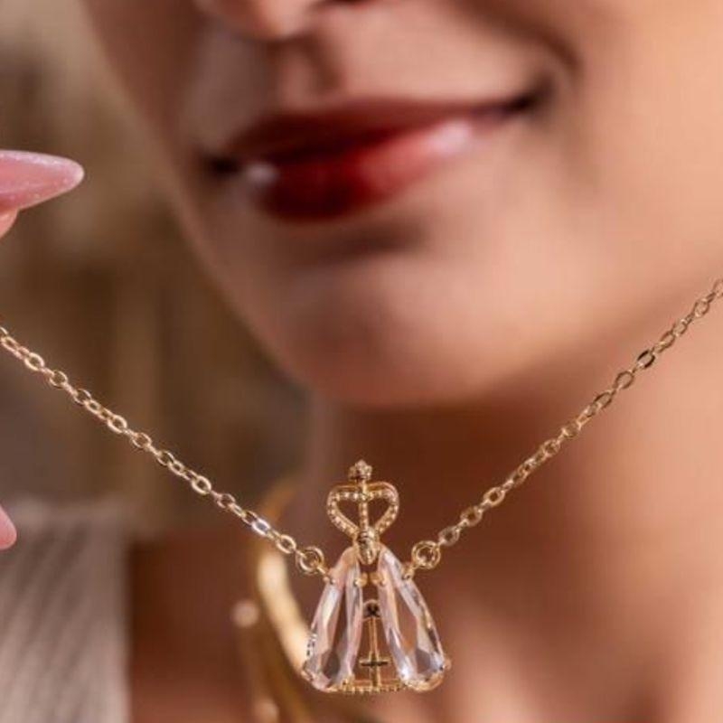 COLAR NOSSA SENHORA ACRILICO CRISTAL