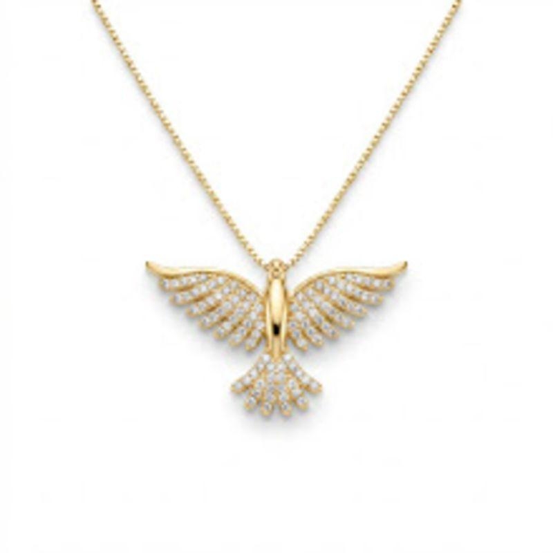COLAR OURO ESPIRITO SANTO ZIRCONIAS