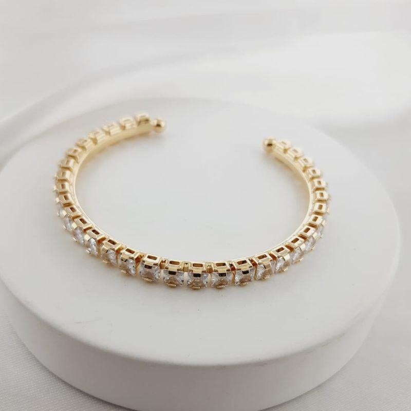 BRACELETE OURO ZIRCONIAS
