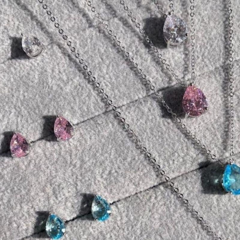 CONJUNTO RODIO GOTA CRISTAL