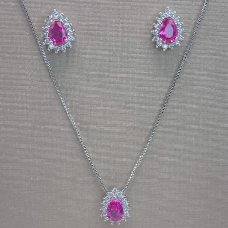 CONJUNTO RODIO GOTA PINK