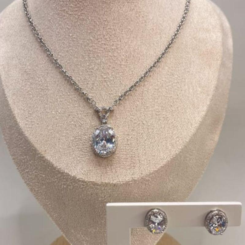 CONJUNTO RODIO MAXI LUXO CRISTAL
