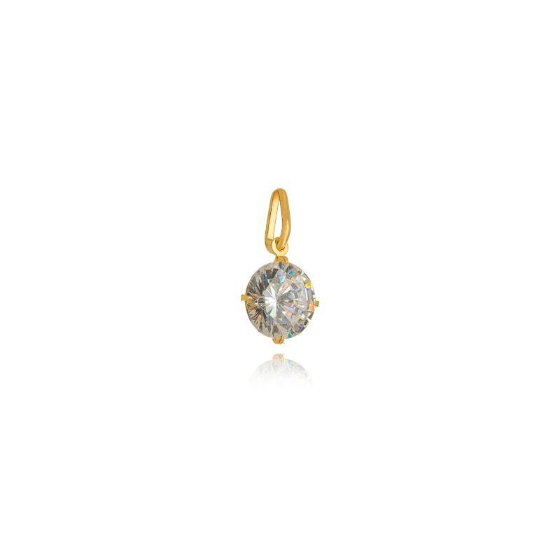 MINI PINGENTE OURO ZIRCONIA