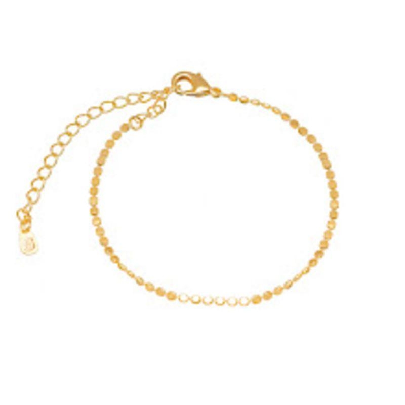 PULSEIRA OURO MINI BOLINHAS ACHATADAS