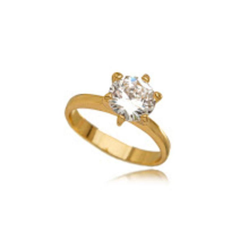 ANEL OURO CRISTAL 13