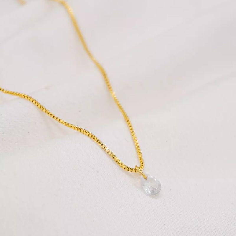 COLAR VENEZIANA C ZIRCONIA GOTA