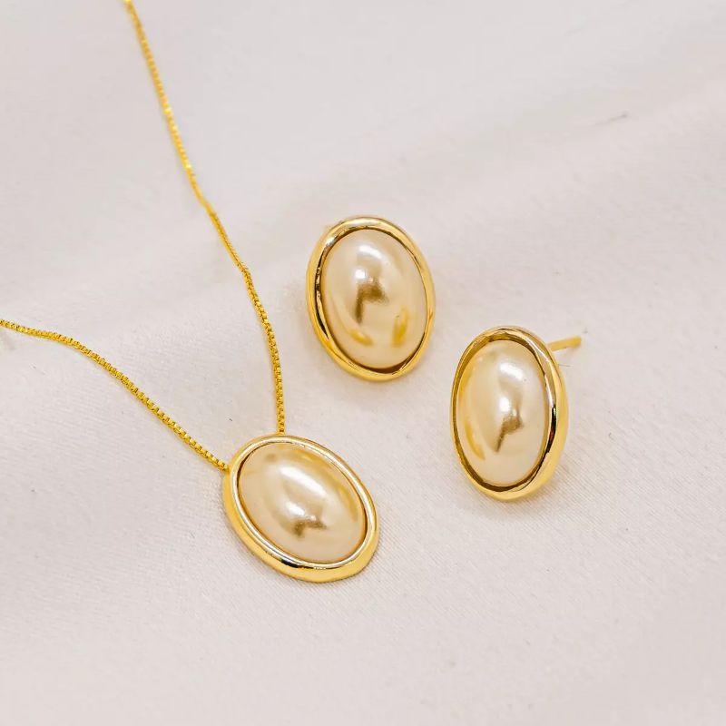 CONJUNTO PEROLA OVAL DELICADO