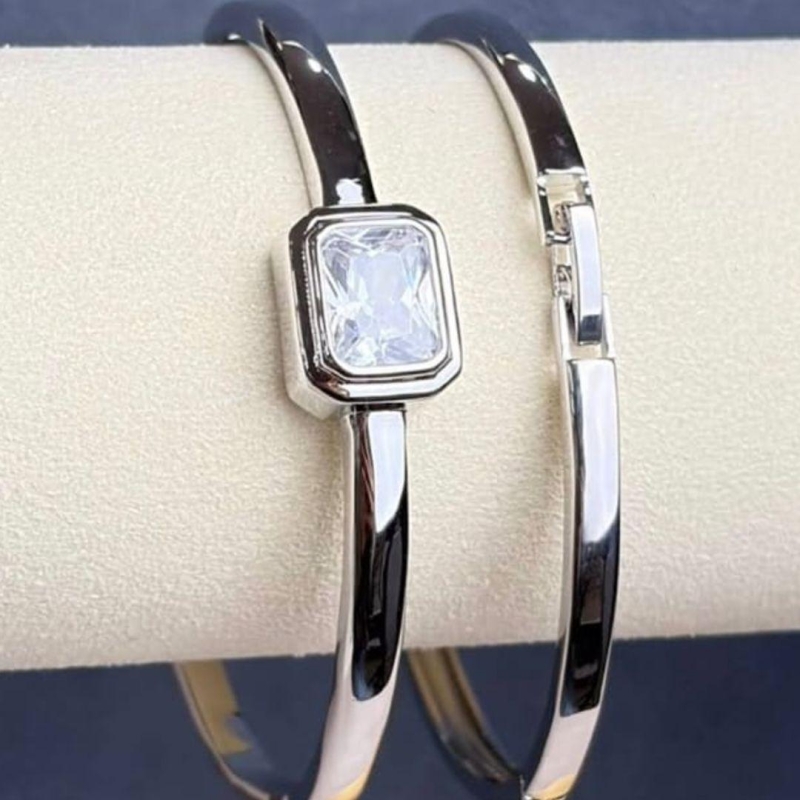 BRACELETE RODIO CRISTAL UNIDADE
