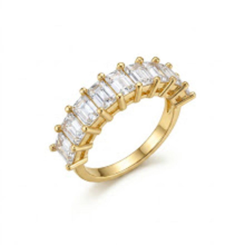ANEL OURO BAGUETE 16