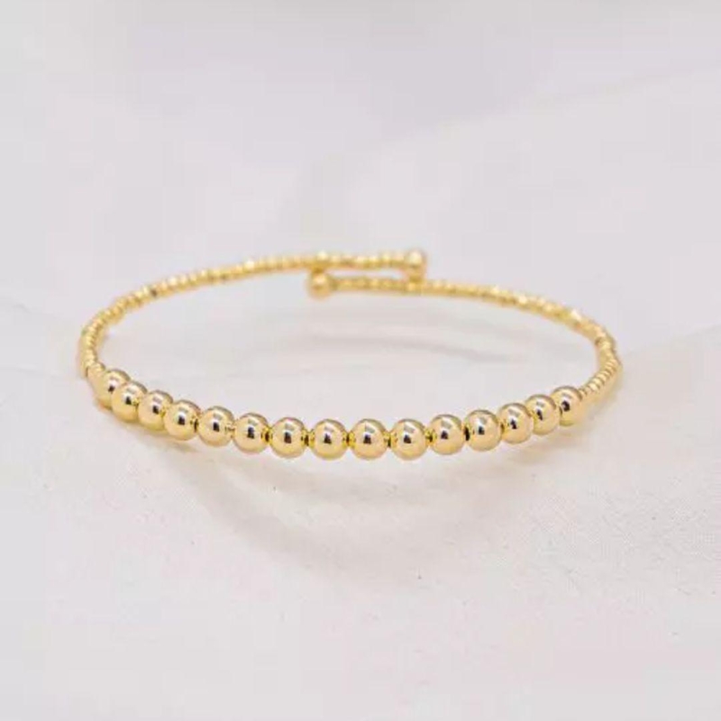 BRACELETE ESFERAS AJUSTAVEL OURO