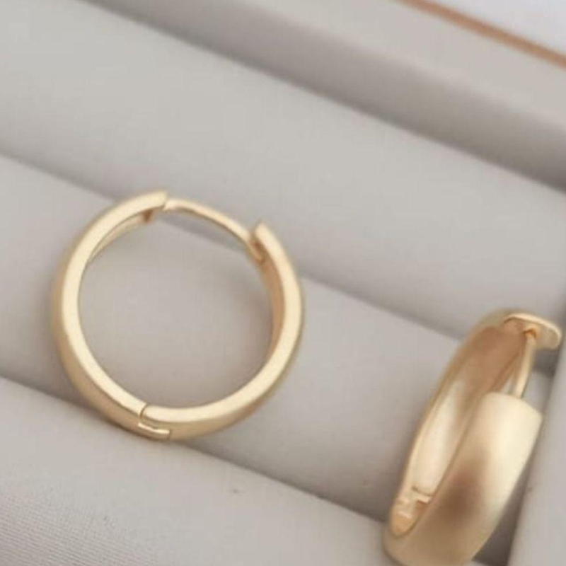BRINCO ARGOLA OURO ACETINADO