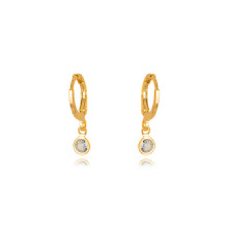 BRINCO ARGOLINHA CRISTAL INFANTIL OURO