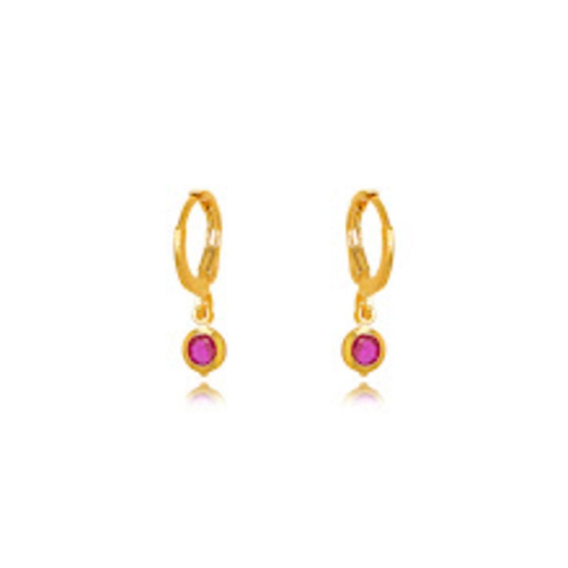 BRINCO ARGOLINHA INFANTIL PINK OURO