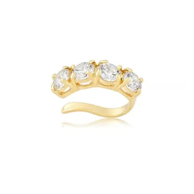 PIERCING FAKE OURO 4 ZIRCONIAS