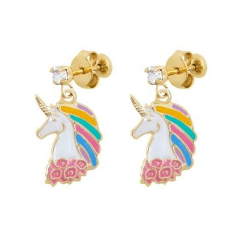 BRINCO INFANTIL PINGENTE UNICORNIO OURO