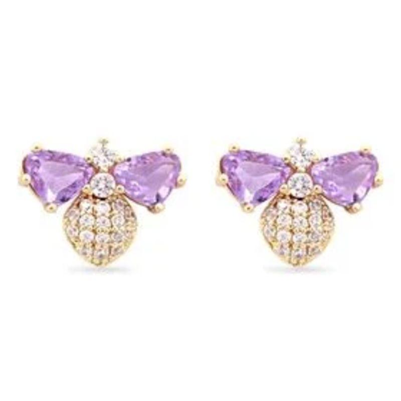 BRINCO LILAS OURO ABELINHA