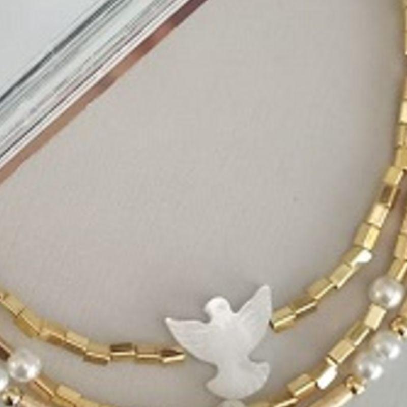 COLAR ESPIRITO SANTO MADREPEROLA OURO