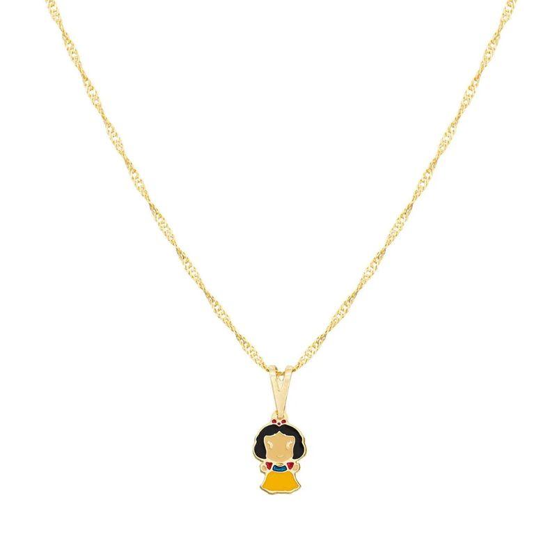 COLAR INFANTIL BRANCA DE NEVE OURO