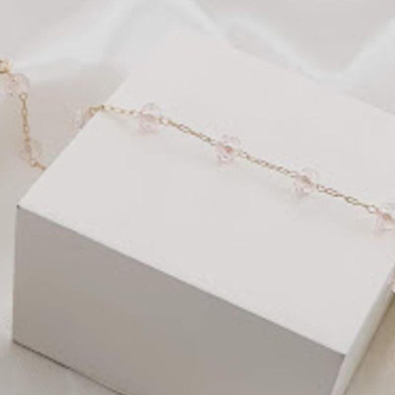 COLAR INFANTIL CRISTAIS ROSA