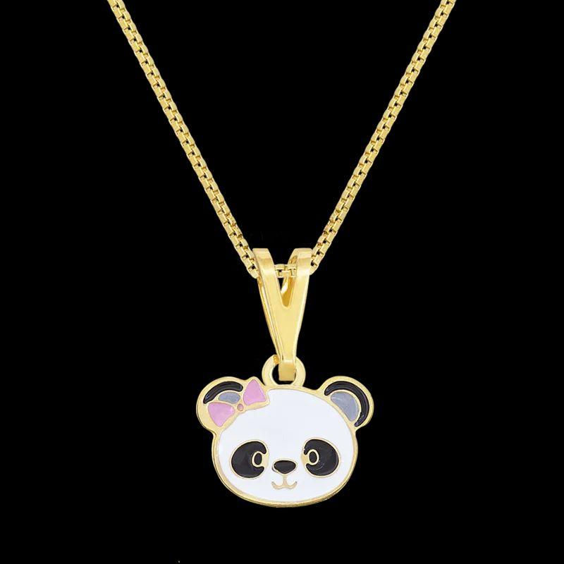COLAR INFANTIL PANDA OURO