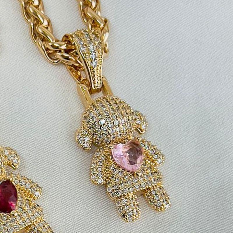 COLAR LUXO FILHA CRAVEJADO OURO