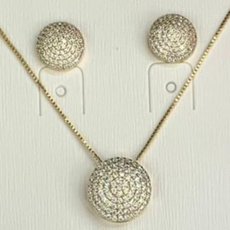 CONJUNTO CRAVEJADO OURO G
